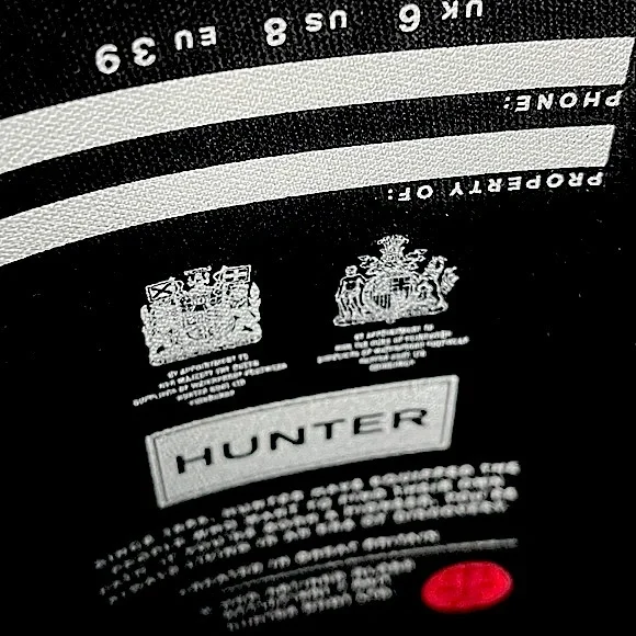 NEW Hunter Refined Original Tall Wellington Black Gloss Rain Waterproof Boot - Picture 10 of 14